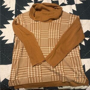 Calvin Klein Tan Cowl Neck Sweater with Cozy Design